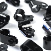 100 Pack 3/8" Cable Clamps Black UV Resistant Hose Wire Electrical CC375