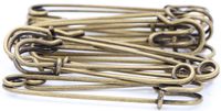 Safety Pins Large Heavy Duty Safety Pin - LeBeila 12pcs Blanket Pins 3 Inch Stainless Steel Wire Safety Pin Extra Strong & Sturdy Bulk Pins for Blankets, Skirts, Crafts, Kilts (12pcs, Bronze)