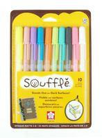 Sakura 58350 10-Piece Blister Card Souffle Assorted Color 3-Dimensional Opaque Ink Pen Set, 10PK Set