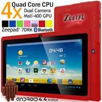 7inch Kids Tablet Google Android 4.4 Quad Core Multi-Touch Screen 4GB Hard Drive Zeepad (7DRK-Red-4GB)