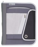 Mead 1-1/2Inch Zipper Binder, 3 Ring Binder, Heavy Duty, PRO Platinum, Gray/Black (72862)