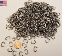 3/8 Stainless Steel Hog Rings for Crab pots, Cages, Traps, Fencing, Sausage Casings, Rabbit Cages (500 Count bag-12oz)