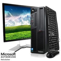 Lenovo ThinkCentre M92 Workstation, Intel Core i5 3.2 GHz, 8 GB RAM, 500 GB HDD, Keyboard & Mouse, Wi-Fi, 19" LCD Monitor (Brands Vary), DVD, Windows 10,  (Renewed)