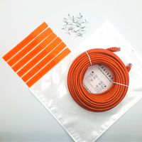 WAKISAKI High-Speed (10Gbps) Cat-6 Network Cable Patch Cord - for Video Gaming, TV, Laptop, PC, Printer, Router, Server, Modern, Hub, with Cable Straps and Cable Clips (75 Feet)