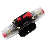 Car Stereo Audio 12V Circuit Breaker Fuse Inline Fits 4 8 Gauge Wire 20 Amp