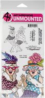 Art Impressions 4989 Girlfriends Cling Crazy Friends Rubber Stamps, Multicolor