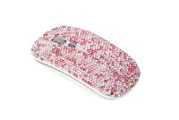 TISHAA Bling Dazzling Wireless Mouse Covered with Rhinestone Crystal with USB Receiver,Great Gift idea for Her (Pink)