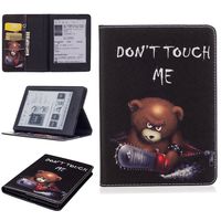 GNT Case for All-New Kindle E-reader (8th Generation 2016), Premium PU Leather Wallet Flip Stand Case Cover for Amazon All-New Kindle (6 inch Display, 8th Gen 2016 Release)(Bear)