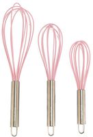 Silicone Whisk Set of 3 - Stainless Steel & Silicone Non-Stick Coating - Colored Balloon Egg Beater for Blending, Whisking, Beating, Frothing & Stirring (12-inch, 10-inch & 8.5-inch)