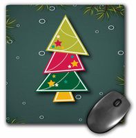 3Drose LLC 8 X 8 X 0.25 Inches Mouse Pad, Cute Color Triangles Christmas Tree Xmas Holiday Vector Design (Mp_119110_1)
