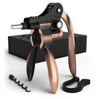 The Wine Castle Wine Opener Corkscrew Set with Gift box - Lever Style Screwpull with Foil Cutter - Extra Strong Model by