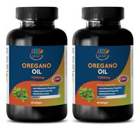 Natural antioxidant Supplement - Oregano Oil Extract (1500mg) - Oil of Oregano - 2 Bottles 120 Softgels