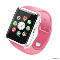 OWLCE Smart Watch Wireless Bluetooth Wrist Watch Phone with Camera and NFC Bluetooth 3.0 or Higher/Easy Connection/Make Calls/Support SIM/TF for iOS/Android Above Smartphones (Pink)