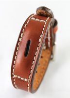 Fitbit Flex 2 Real Leather Band - Replacement Band For Fitbit Flex 2 - Full Grain Fit Bit Flex band (Cognac, Medium)