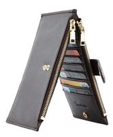 Travelambo Womens Walllet RFID Blocking Bifold Multi Card Case Wallet with Zipper Pocket (synethic leather coffee)