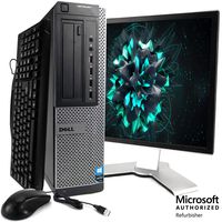 Dell Optiplex 990 Desktop Computer Package - Intel Quad Core i5 3.1GHz Processor, 8GB RAM, 500GB Hard Drive, DVD, 19 Inch LCD Monitor, New USB Keyboard, Mouse & WiFi, Windows 10 (Renewed)