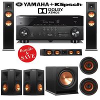 Klipsch RP-250F 5.1.2 Reference Premiere Dolby Atmos Home Theater System with Yamaha RX-A760BL 7.2-Ch A/V Receiver