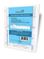 Blank Genealogy Forms Starter Kit (7 types/40 Sheets) by EasyGenie