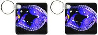 3dRose Masquerade In Antique Blue Purple Glitter - Key Chains, 2.25 x 4.5 inches, set of 2 (kc_7035_1)