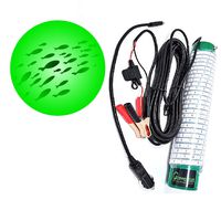 Green Blob Outdoors New Underwater LED Fishing Light 15000 + Lumens 12V Battery Powered with QD Alligator Clips and Cig. Lighter Plug 30ft Cord Fish Light Attracting Snook, Crappie