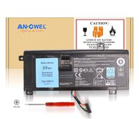 Angwel G05YJ Laptop Battery for Dell Alienware 14 A14 M14X R3 R4 ALW14D-5728 ALW14D-5528 Series[11.1V 69Wh]-1 Year Warranty