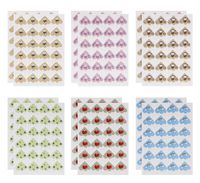 12 Sheets 6 Styles Cartoon Photo Corner Stickers Holder Protectors Self Adhesive Photo Mounting Corner Stickers Picture Corners for DIY Scrapbooking Photo Album Personal Journal Diary(Cartoon)