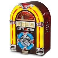 Crosley CR1101A-CH Jukebox with CD Player and LED Lighting, Cherry