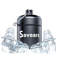 Savears High Fidelity Silicone Earplugs Sound Blocking for Concerts, Swimming, Shooting, Motorcycling, Flying, Sleeping Noise Reducing and Hearing Protection - Transparent