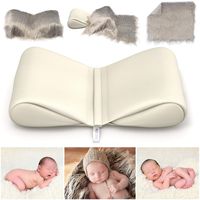 Newborn Photography Props Bundle - Infant Butterfly Posing Pillows & Soft Fur Mat - Basket Filler & Poser for Babies - DIY BabyPhotoshoot for Professional Photos - Wedge & Blanket - by ModTickles