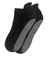 RATIVE Anti Slip Non Skid Barre Yoga Pilates Hospital Socks with grips for Adults Men Women (Large, 1-Pair/Black)