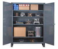 Durham Extra Heavy Duty Welded 12 Gauge Steel Lockable Storage Cabinet, HDC-246078-4S95,  1650 lbs Shelf Capacity,  24" Length x 60" Width x 78" Height,  4 Shelves