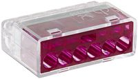 Easy-Twist Push-in Wire Connector, 6 Wires, Purple (Box of 50)