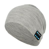 Generic Adult's 100% High End Cashmere hat with Bluetooth Wireless Bluetooth Cap Knitted Beanie Hat with Handsfree Stereo Earphone Outdoor Sport Magic Music Hat One Size Grey
