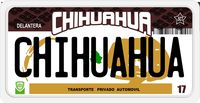 Chihuahua Mexico Placas License Plate