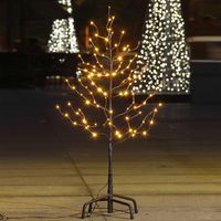 LIGHTSHARE 3Ft 112L Lighted Star Light Tree,Warm White,Brown Branch