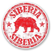 2 x 15cm- 150mm Siberia Vinyl SELF ADHESIVE STICKER Decal Laptop Travel Luggage Car iPad Sign Fun #5599