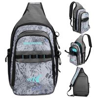 KastKing Pond Hopper Fishing Sling Tackle Storage Bag - Lightweight Sling Fishing Backpack - Sling Tool Bag for Fishing Hiking Hunting Camping, Without Box,17.7X 12.6X 6 Inches, Silver Mist