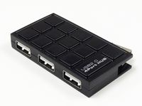 Tera Grand USB 2.0 4-Port Ultra Slim Hub, Black (USB2-VE744-BK)