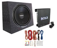 Rockford Fosgate R1S4-12 12" 300W Subwoofer + Sealed Box + Mono Amp + Wiring Kit