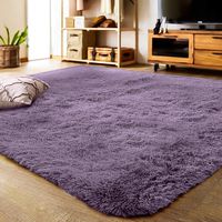 LOCHAS Soft Indoor Modern Area Rugs Fluffy Living Room Carpets Suitable for Children Bedroom Decor Nursery Rugs 4 Feet by 5.3 Feet