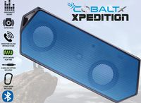 COBALTX Xpedition Rugged Portable Wireless Bluetooth Speaker 5 Hour Play Time 30FT Range Travel Speaker with Strap Hook (Blue)