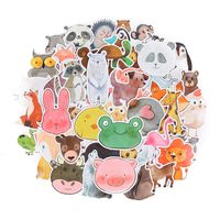 50 PCS Mixed Waterproof Super Cute Cartoon Animal Cat Pig Dog Stickers for Car Laptop Phone Pad Bicycle Decal Kids Gift