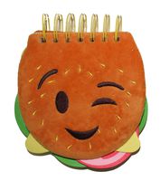 Inkology Hamburger Plush Memo Pad, 5.5" x 5", 6 pc. Value Pack