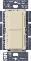Lutron Maestro Dual Dimmer Switch for Incandescent and Halogen Bulbs, 300-Watt, Single-Pole, MA-L3L3-ES, Eggshell