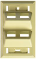 Hubbell AFP14E Plate, Angled, 1 Gang, 4 Port, Electric Ivory (Pack of 20)