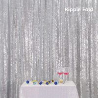 Silver PartyDelight Sequin Backdrop, Photography, Wedding Backdrop, 10x10 Ft