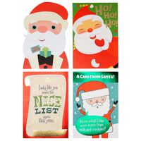 Hallmark from Santa Christmas Card Assortment for Kid (4 Cards and 4 Envelopes)
