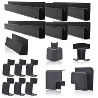 J Channel Cable Raceway System, 100" Total, Cable Management Solution for Desk, Office, Kitchen or Workshop, Includes Couplers to Cover Gaps and Solution for Power Blocks and Outlet Strips