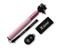 XShot Deluxe Selfie Stick Kit, Pink Color (with Bluetooth Remote) for iPhone and Android Devices