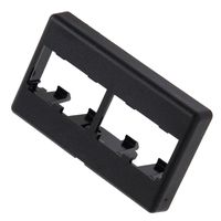 Panduit CFFP4BL Snap-On 4-Port Modular Furniture Faceplate, Black
